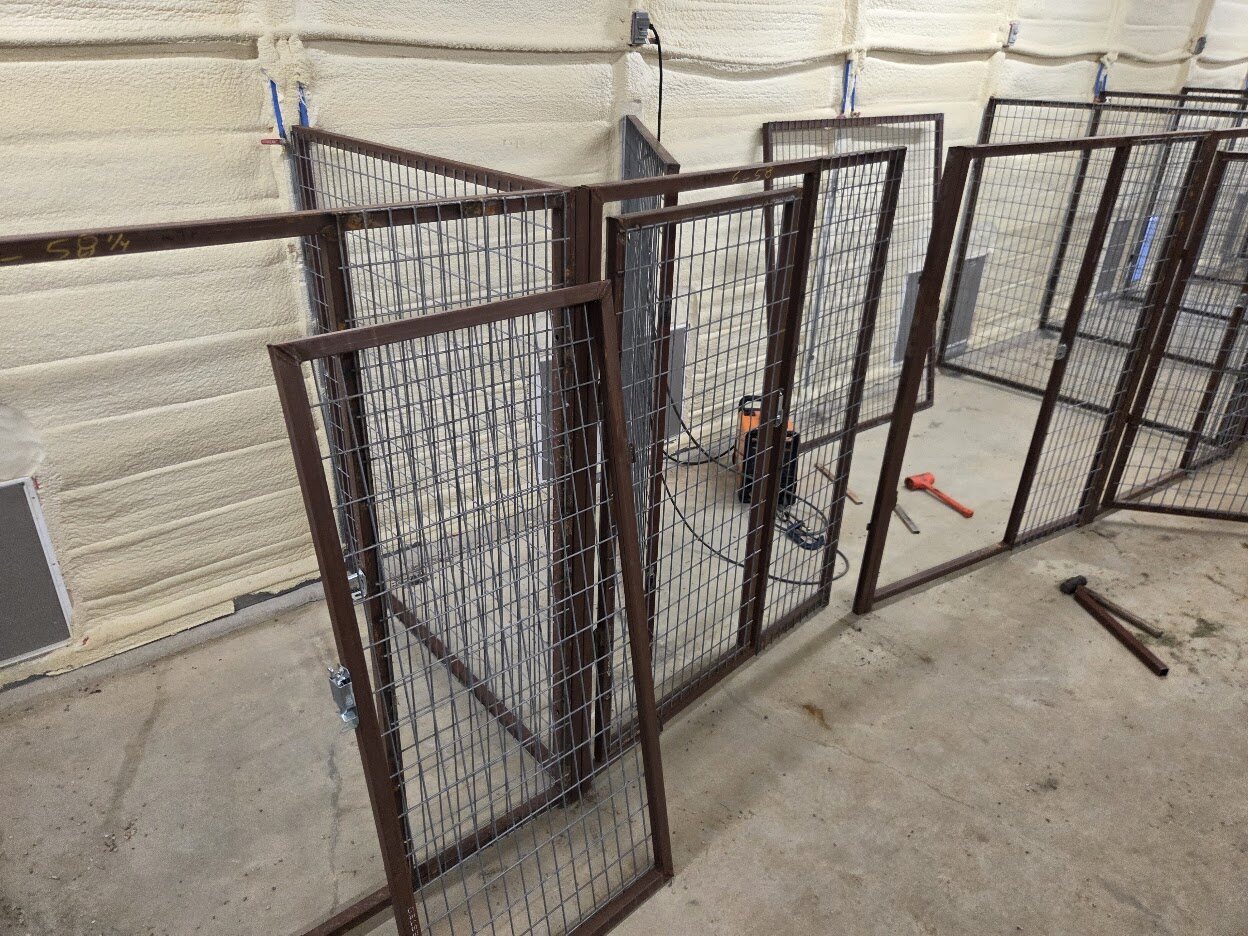 Custom kennel gates during fabrication