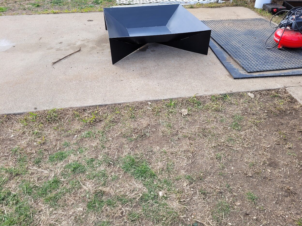 Custom steel fire pit fabrication